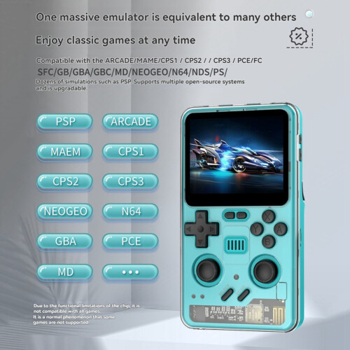 RGB20 Handheld Gaming Console 3.2inch HD Screen Open-Source Game Players Supports 10+ Emulators B 2
