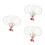 12Pièces Éventails À Main Ronds Blancs En Bois Pour DIY 7