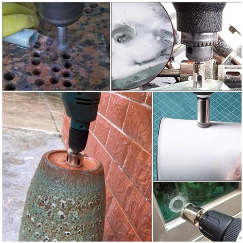 20pcs 1/4 "/6mm Glass Hole Opener Ceramic Tile Drilling Drill Bit Handheld Electric Drill Hole Drill Bit