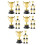 30Pièces Trophées Enfant Mini Coupe Récompense Sport 6
