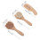 3Pièces Ensemble Brosse Khaki Bois & Laine Douce Bain 2