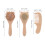 3Pièces Ensemble Brosse Khaki Bois & Laine Douce Bain 3