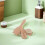 3Pièces Ensemble Brosse Khaki Bois & Laine Douce Bain 7