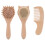3Pièces Ensemble Brosse Khaki Bois & Laine Douce Bain 10