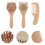 3Pièces Ensemble Brosse Khaki Bois & Laine Douce Bain 11