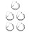 5Pièces Corne Foetale Grossesse Noir Aluminium PVC 7
