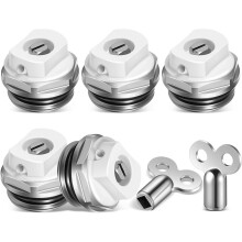 Radiatorontluchtingsventielen - Set van 5 Ontluchtingsventielen en 2 Ventielsleutels - voor Alle Standaard Radiatorventielen - Radiatorontluchter