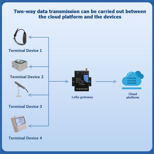 LoRa to 4G Wireless Module for IoT Remote Wireless Data Acquisition and Transmission DTU485/232/TTL 1