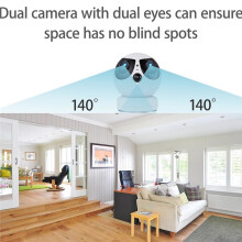 AI Home Camera Wide-Angle Binocular Camera WIFI Baby Monitor IR Night Vision Motion Detection Camcorder CCTV CAM