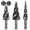 Four Spiral Flute Step Drill Bit Set, 3 Pcs HSS Step Drill Bits (1/8"-7/8") Unibit Step Drill Bit , 1/4" Shank Step Bits 3