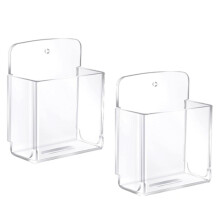 2er-Pack Acryl-Fernbedienungshalter, Selbstklebende Wandhalterung, Telefonhalter, Wandhalterung, Organizer, Medien-Aufbewahrungsbox
