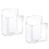 2Pack Acrylic Remote Control Holder Adhesive Wall Mount Phone Holder Wall Mount Organizer Media Storage Box 1