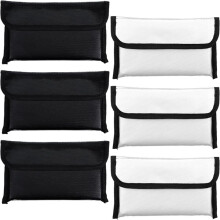 6-Pack Waterproof Money Pouch with Zipper, Fireproof Document Bag, Small Money Holder for Valuables, Passport, Cash