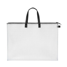 Kunst-Portfolio-Tasche mit Griff und Reißverschluss, Ordner-Organizer Aus Vinyl-Netzgewebe für Pinnwände, Sammelalben, Poster, 48,3 X 63,5 cm