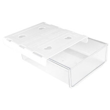 Lot de 2 Boîtes de Rangement à Tiroirs, Transparentes et Adhésives, avec Fond de Tiroir Non Perforé pour Bureau