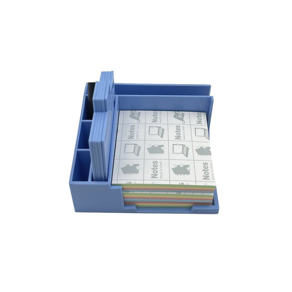 Sticky Note Holder,3X3/4X4 Sticky Note Stencil Dispenser With Template,Memo Pad Organizer W/Sticky Notes Saudism