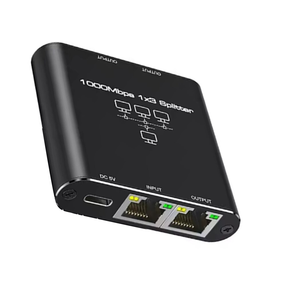 RJ45 Network Cable Hub 1In3 Out Converter 1000Mbps Gigabit Ethernet Hub ...