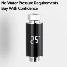 Digital Bathroom Hot Tub Shower Faucets Thermometer Led Display Hydropower Electricity Shower Thermometer