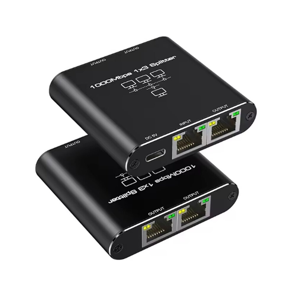 RJ45 Network Cable Hub 1In3 Out Converter 1000Mbps Gigabit Ethernet Hub ...