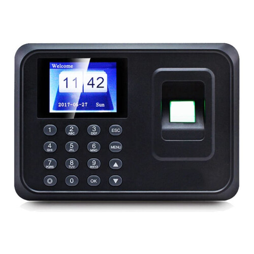 Biometric Fingerprint  Attendance System Clock Recorder Employee Recognition Recording Device Machine EU Plug