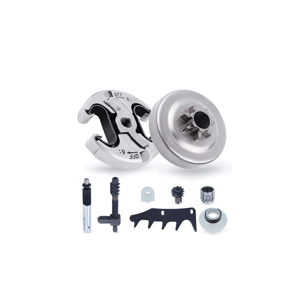 Chainsaw Accessories Clutch Drum Kit For 445 445E 450 450E Replace Parts Oil Pump Worm Gear Needle Bearing Kit 6031269061321