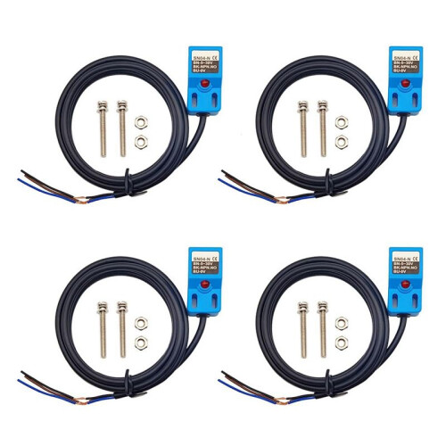 Inductive Proximity Sensor SN04-N Normally Open Detection Approach  NPN NO with TL PL SN Bracket (4 Pack)