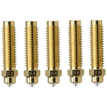 5Pack Nozzle 0.2mm 0.4mm 0.6mm 0.8mm for  Centauri Carbon 3D Printer, High Flow Brass-Hardened Steel Nozzle