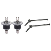 2Pcs Metal Differential Gear 144001-1309 with 2Pcs CVD Steel Universal Drive Shaft