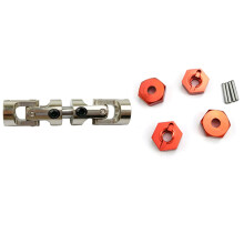12mm Combiner Wheel Hub Hex Adapter with Metal CVD Universal Drive Shaft for MN86K MN86KS MN86 MN86S MN G500