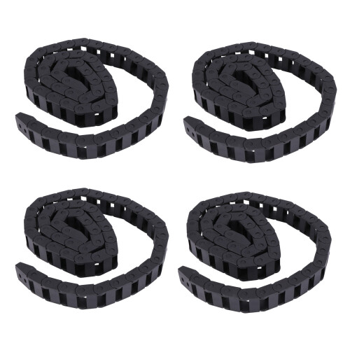 4X 10 x 20mm 1M Open  Both Side Plastic Towline Cable Drag Chain