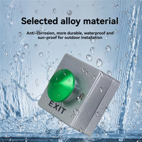 Door Opener Release Button  Aluminum Alloy Waterproof  Button for Door Access Control System Entry Open B 1