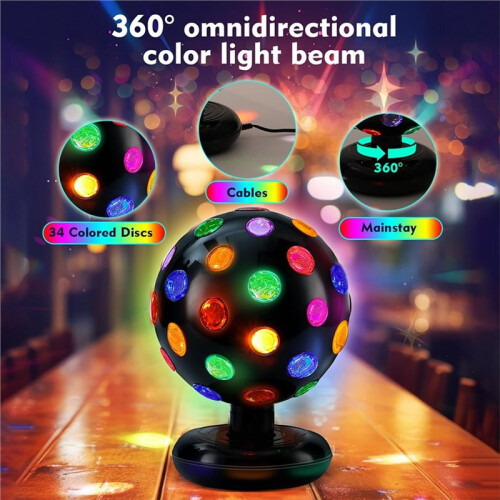 Rotating Disco  Light - 11"  Disco  with Multi-Colored LED for Electric Dance Atmosphere 1