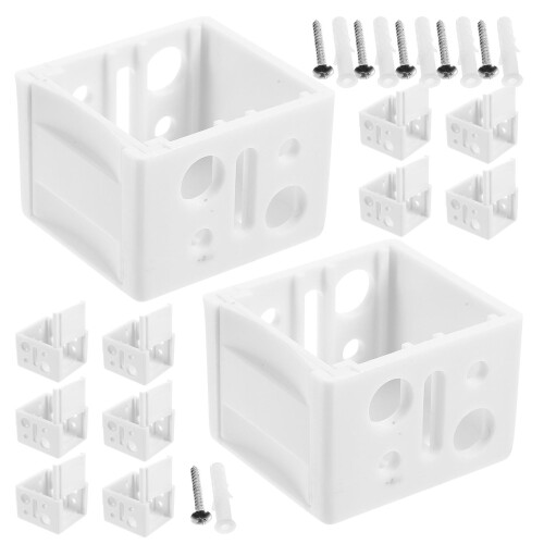60Sets Universal White Blind Brackets ABS Plastic Window Mounting Kit 2