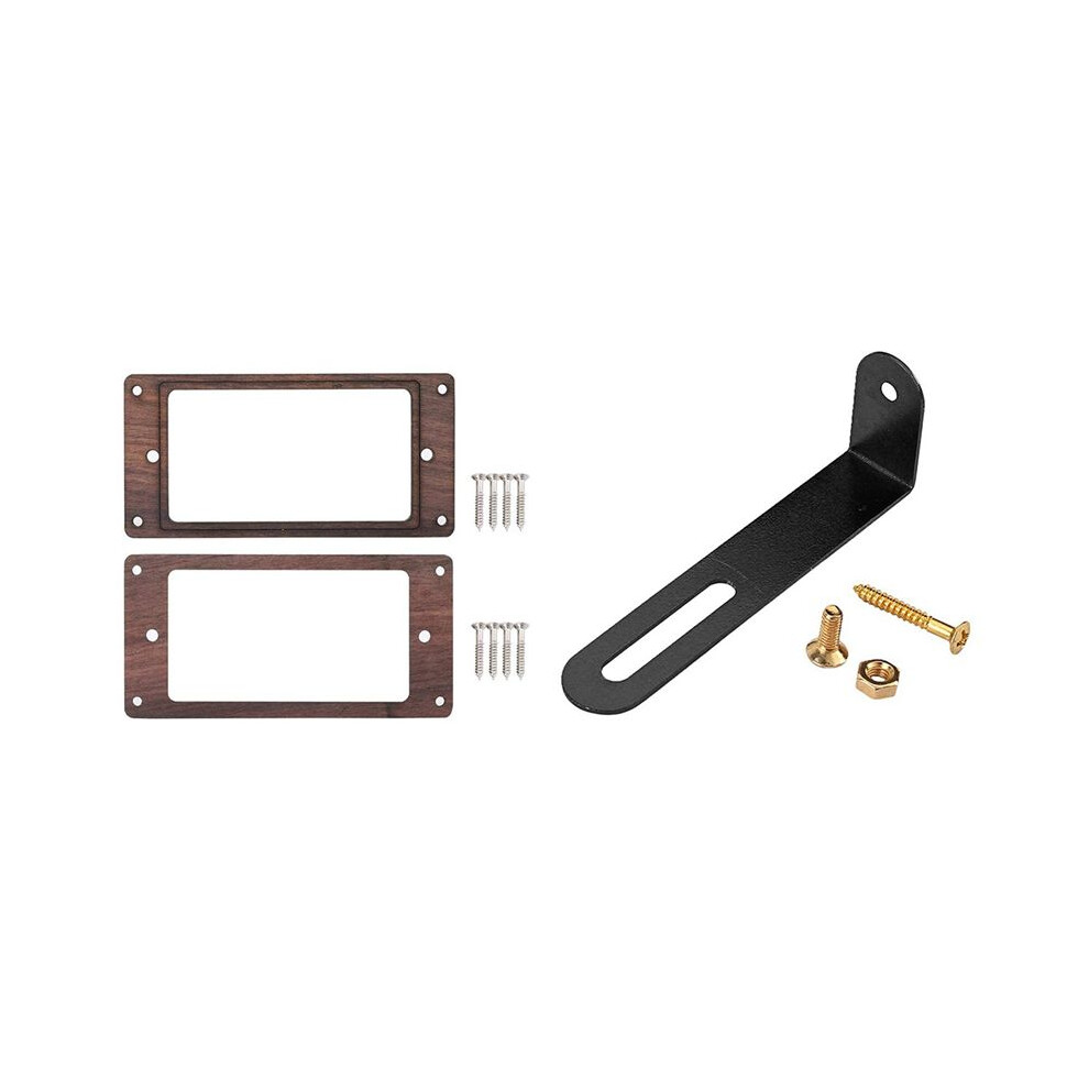 1 Pcs Electric Guitar Support Parts Scratchplate Bracket With Nut Screws & 2Pcs Humbucker Guitar Pickup Frame Pickup 4712974588458