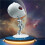 Alien  Star Projector with  Speaker White Noise Timer Remote Control Starry Sky Lamp for Bedroom Decor 5