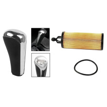 2 Set Car Accessories:1 Pcs Automotive Automatic Transmission Shift Lever Shift Knob Shift & 1 Set Car Oil-Filter