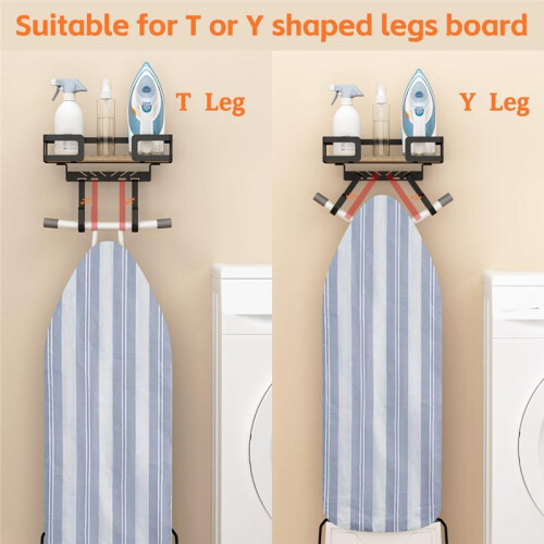 2pcs Ironing Board Holder Wall Mount, Iron Board Wall Hanger, Sewing, Laundry Room Organization 2
