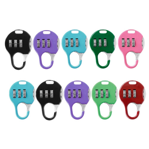 10pcs Colorful Password Padlock Security Combination Lock Coded Lock Metal Padlock 2
