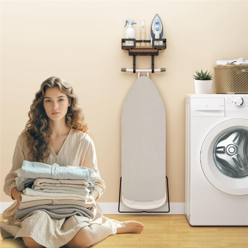 2pcs Ironing Board Holder Wall Mount, Iron Board Wall Hanger, Sewing, Laundry Room Organization 2