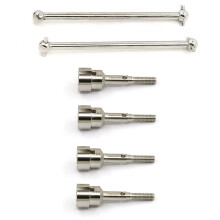 2Pcs Metal Dog Bone Drive Shaft with 4Pcs Metal Drive Shaft Cup Wheel Axle