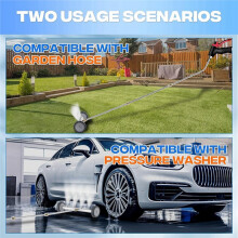 Undercarriage Pressure Washer Attachment, 16" Under Car Cleaner for Low-Clearance Vehicles, 4000 PSI