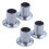 Wardrobe 25mm Tube Stainless Steel Rail Rod End Support Bracket 4Pcs 1