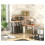 Bamboo Kitchen Countertop Organizer Corner Shelf Storage Display Bathroom Makeup Dresser Table with Hooks Space Saving 4
