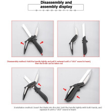Kitchen Scissors 2 in 1 with Stainless Steel Blade & Plastic Cutting Board - Safe, Easy-to-Use Shears for Food Prep