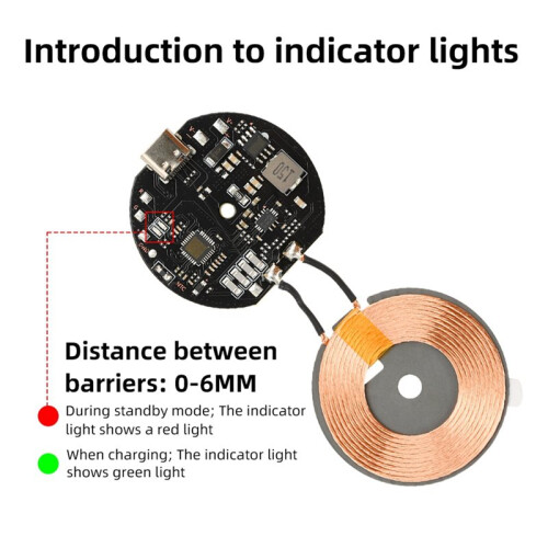 20W Wireless Charger Transmitter Module 12V 24V Type C Fast Charging Circuit Board Coil DIY Wireless Charging Pad Power 1