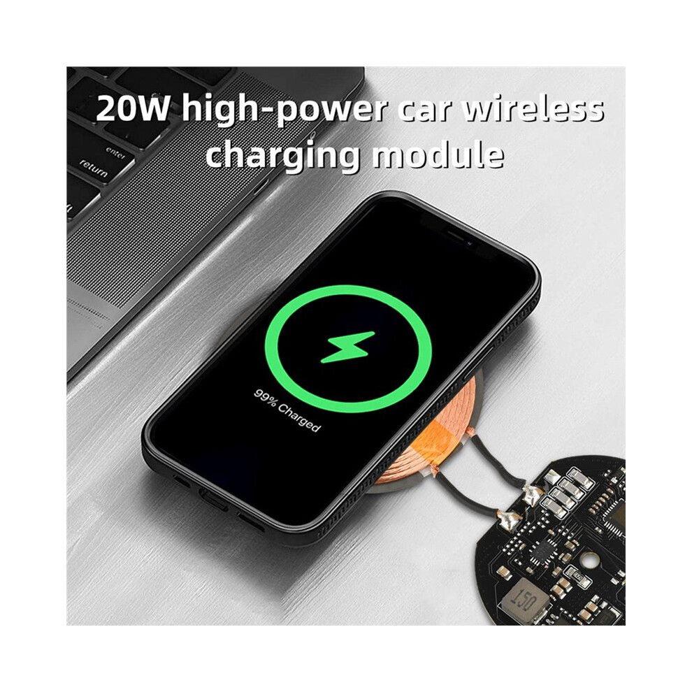 20W Wireless Charger Transmitter Module 12V 24V Type C Fast Charging Circuit Board Coil Diy Wireless Charging Pad Power 4713561264441