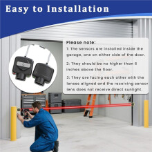 Garage Door Openers Sensor Eyes Kit for Linear Garage Door Opener HAE00002 LSO50 LDO33 LDO50 Garage Door Sensor