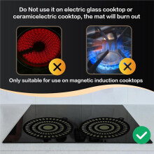 2 Stuks 9,5 Inch voor Thermochrome Siliconen Beschermmat voor Inductiekookplaat, Antislip Beschermhoes voor Inductiekookplaat
