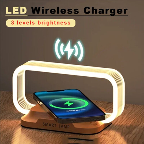 LED Night Light Wireless Charging Stand Desktop Light Phone Holder Base, Suitable for Wireless Charging Phones. 2