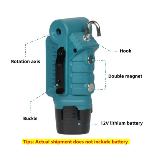 Lithium Work Light Maintenance Light with Hook, Magnetic Suction, Rotating and Folding for 12V  Battery 2